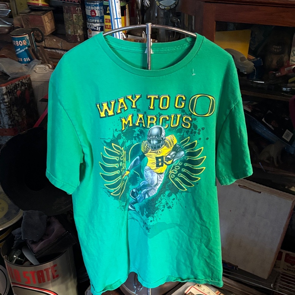 Port and Company Oregon ducks Marcus Mariota tee shirt with name & number